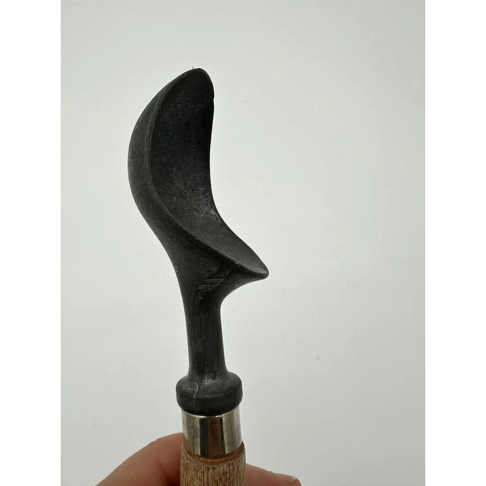 VTG Ice Cream Scoop Rustic Wood Handle Cast Metal